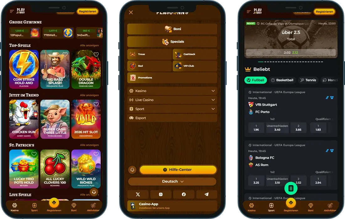 PlayJonny Casino Mobile Nutzung