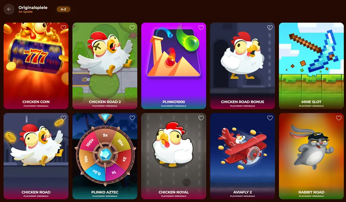 PlayJonny Casino Originalspiele