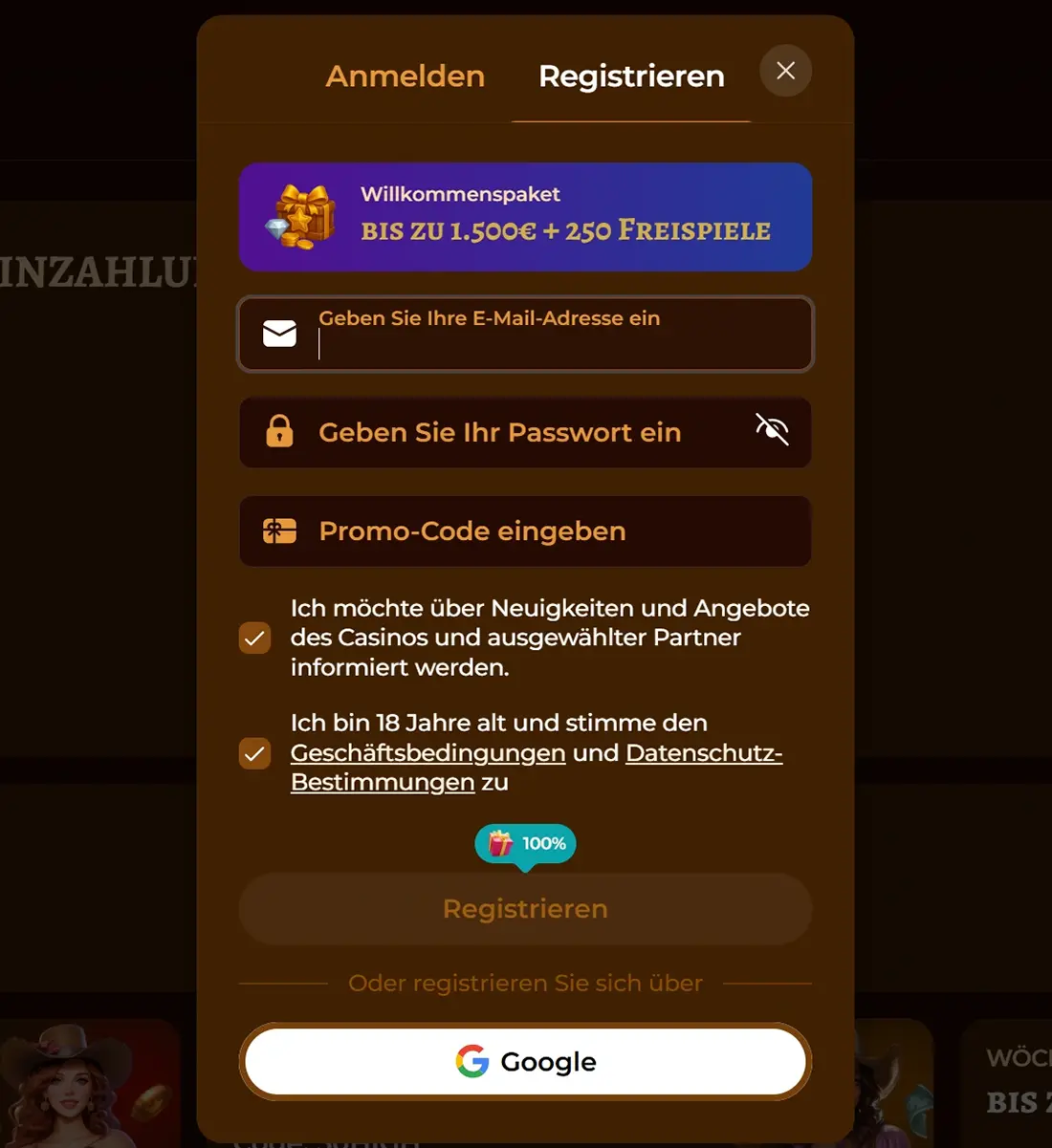 PlayJonny Casino Registrierung und Login
